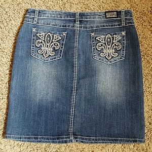 NWOT Denim Skirt with Rhinestones
